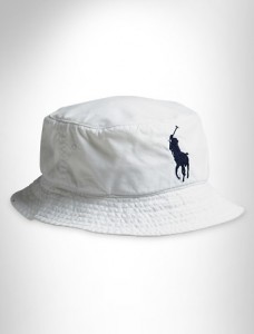 White Polo Bucket Hat