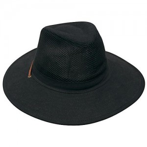 Wide Brim Straw Hat Black