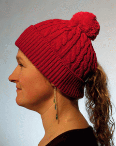 Winter Hat with Ponytail Hole