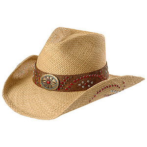 Womens Straw Cowboy Hat