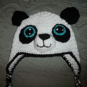 Panda Crochet Hat