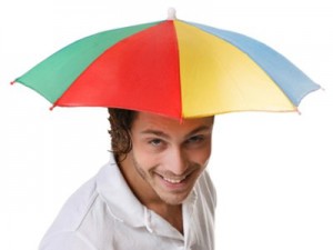 Rainbow Umbrella Hat