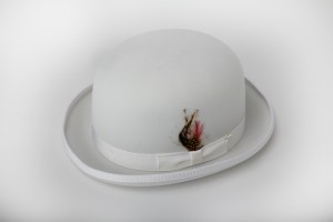 White Derby Hat