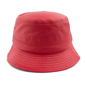 Red Leather Bucket Hat